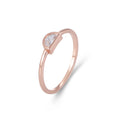 Minimalist Jewelry Psj S925 Sterling Silver 14k 18k Gold Plated Fan-shaped Cubic Zircon Rings for Women Girls