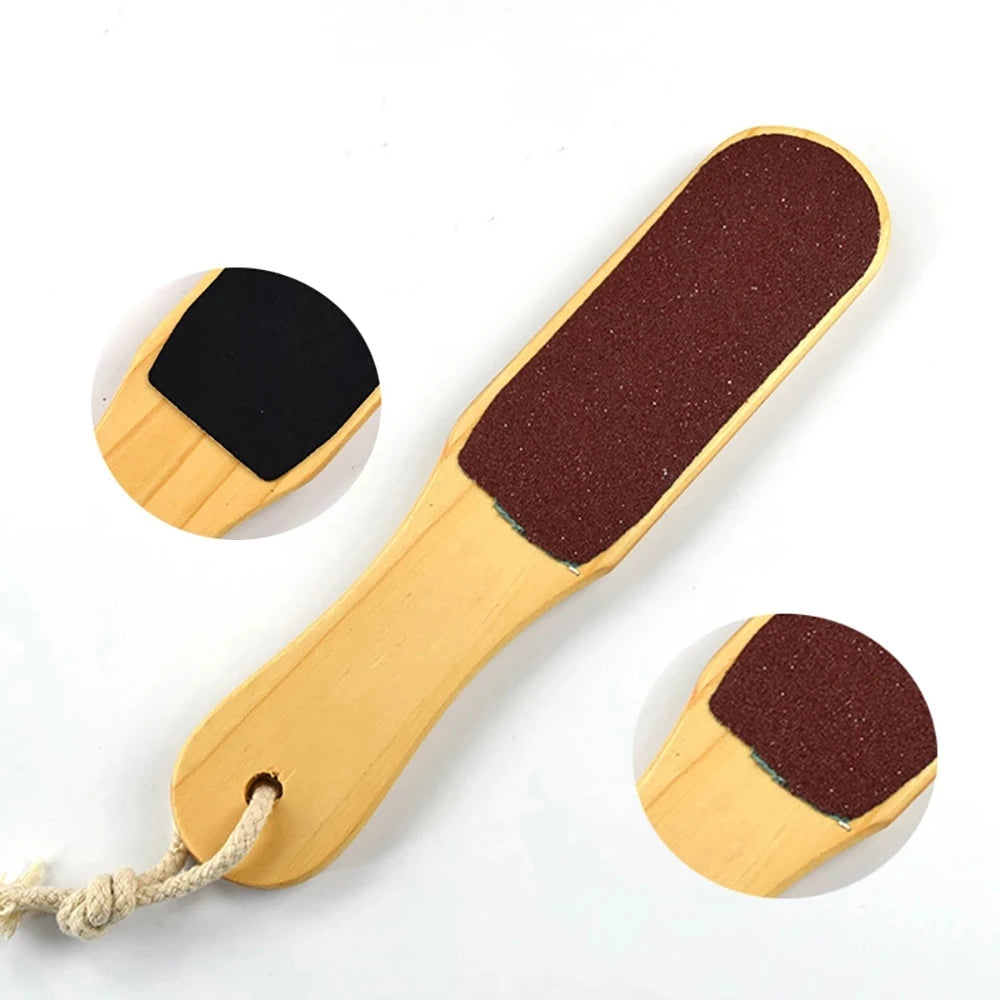 Wholesale Professional Pedicure Tools Wood Handle Double-Sided Emery Board Sandpaper Foot File Ebt DFc