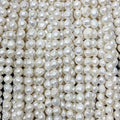 Wholesale Price 16 Inch9.5-10.5 mm Nature White Kasumi Baroque Freshwater Pearl in Strandnature White Colorno Any Repaired