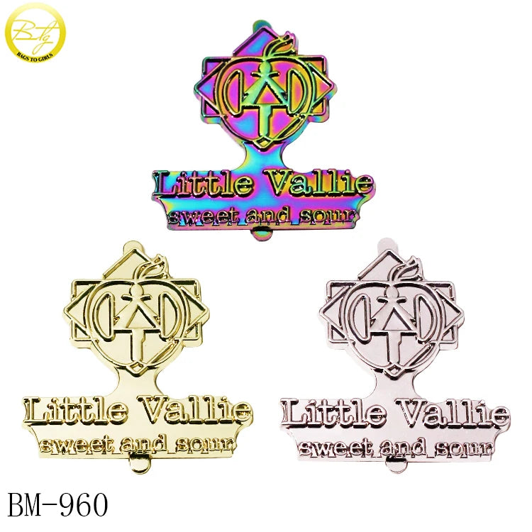 Custom Purse Hardware Zinc Alloy Bag Accessories Branded Logos Custom Embossed Name Metal Private Plaque Label for Luggage