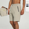 Custom Cool Feel Breathable Basketball Shorts Men Sport Running Gym Wear With Zip Pocket Solid Color Casual Blank Shorts Men