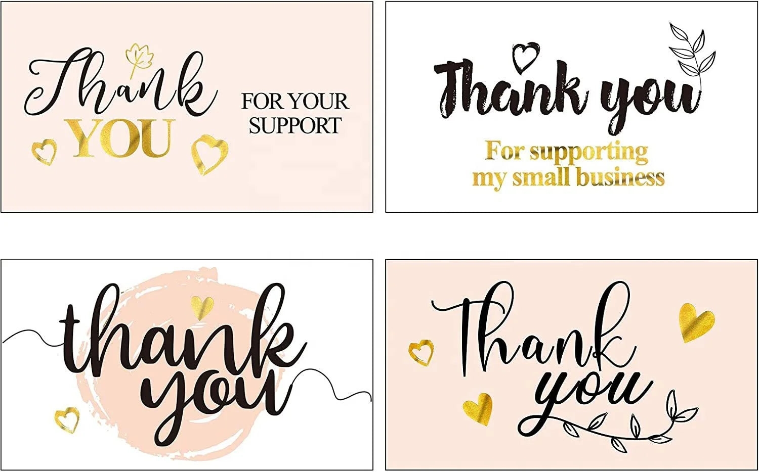 Vi-50pcs/pack Custom  Thank You Card for Supporting My Small Business Custom logo Label Card for Gift Box Decoration