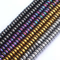 Wholesale Natural Semi Gemstone 4*2MM Gold/Silver/Black Rondelle Hematite Loose Spacer Beads for Jewelry Making DIY