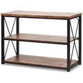 TV Stand Wood Table Metal Frame Console Table Rustic Console Table