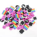 1KG/Bag DIY Crafts Accessories Mobile Eyes Smile Face Rainbow Non-toxic Clay Slices Mixture Prinkles Figurine Slime Artistic