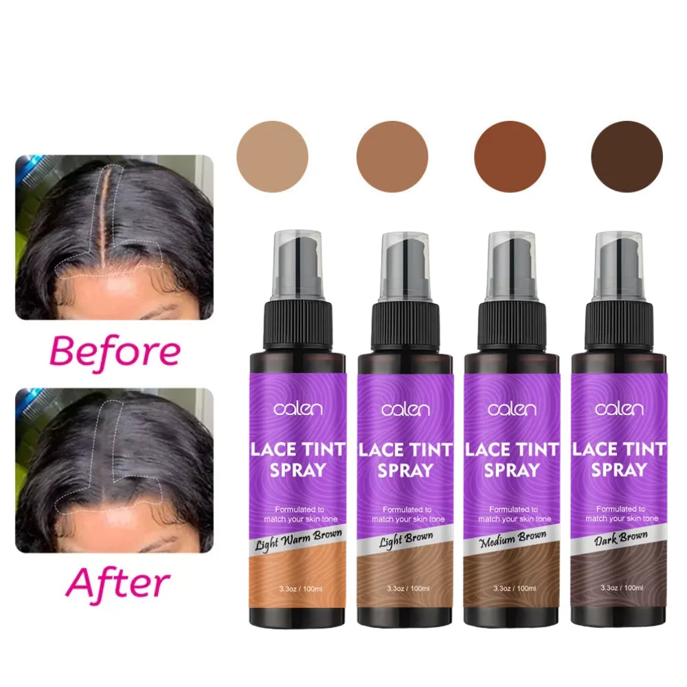 High Quality Lace Tint Spray 100ML Brown Dye Natural Wigs for Different Skin Types