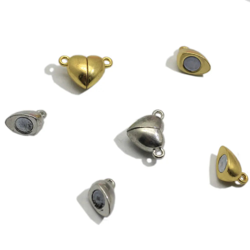 Wholesale 100pcs Heart Strong Round Ball Clasps  Bracelet Chain Buckles for Jewelry Making