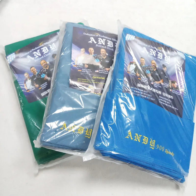 Xmlivet Original Andy 900 Table Cloth in Blue/Green/Gray Blue Color Professional Billiard Table Cloth Full Set for Pool House