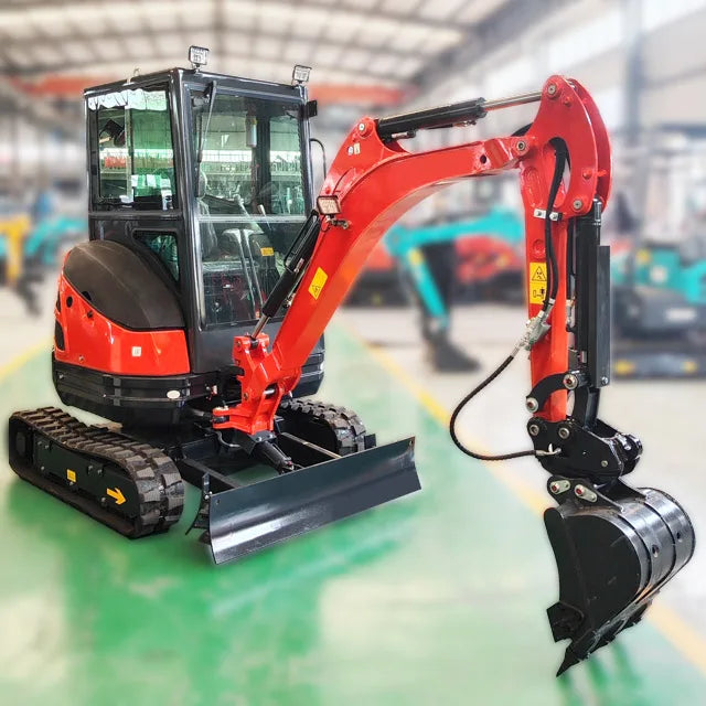 Free Shipping! Hydraulic Hot Mini Excavators with CE EPA HomeUse Farm Mini Digger Compact Cab 2500kg 3500kg with Accessories
