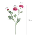 A-1505 Home Wedding Decoration Fake Dew Lotus Flower Flocked Stem 3 Heads Plastic Simulation Silk Artificial Lotus Flower