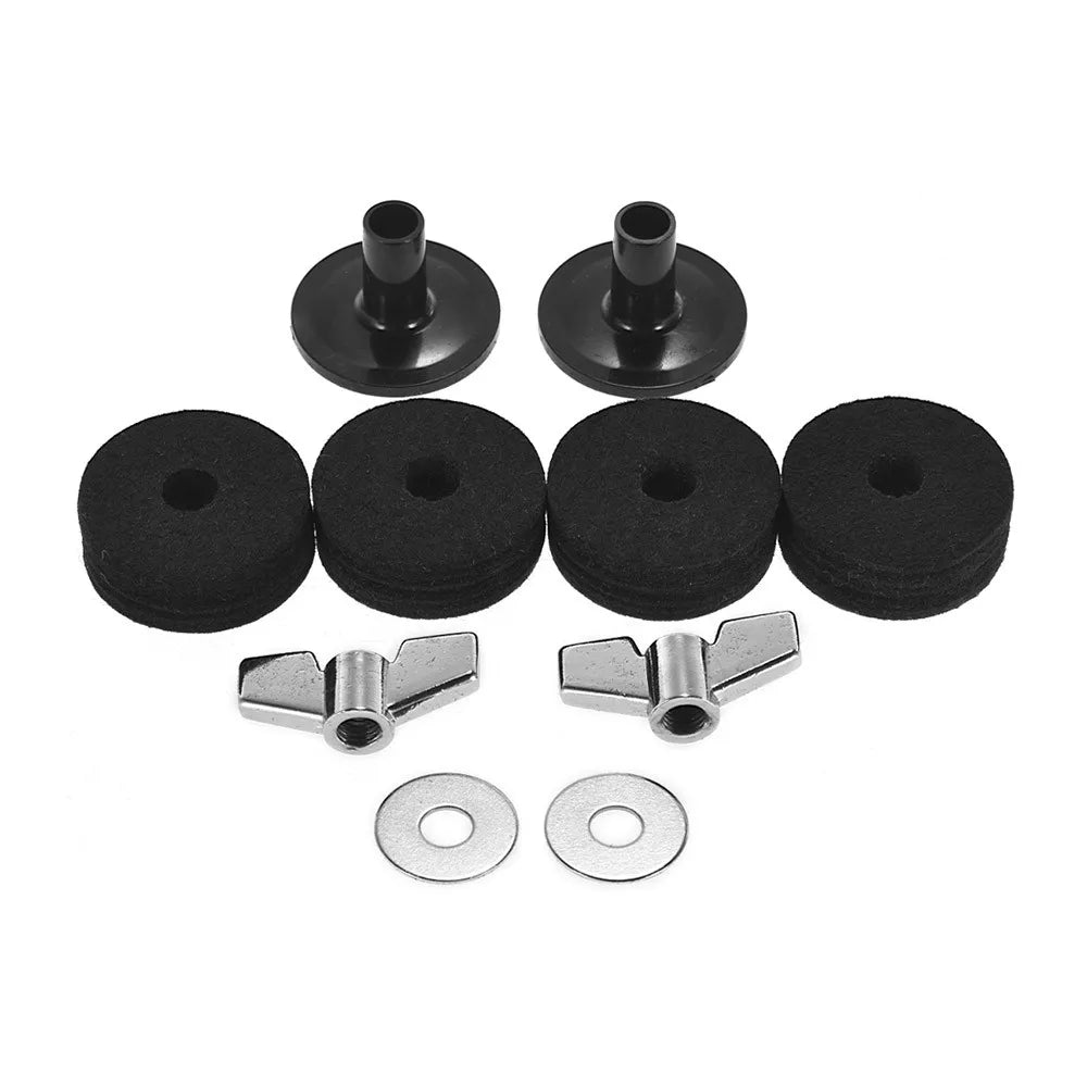10 PCS Drumset Kit Accessories Cymbal Stand Felts Hi-Hat Clutch Felts Hi Hat Cup Felts Cymbal Wing Nuts Cymbal Sleeves and Metal