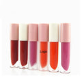 Custom Round Baby Pink Matte Lipgloss Tubes Luxury Empty Clear Light Pink Lid Frosted Lip Gloss Tubes Packaging With Wands