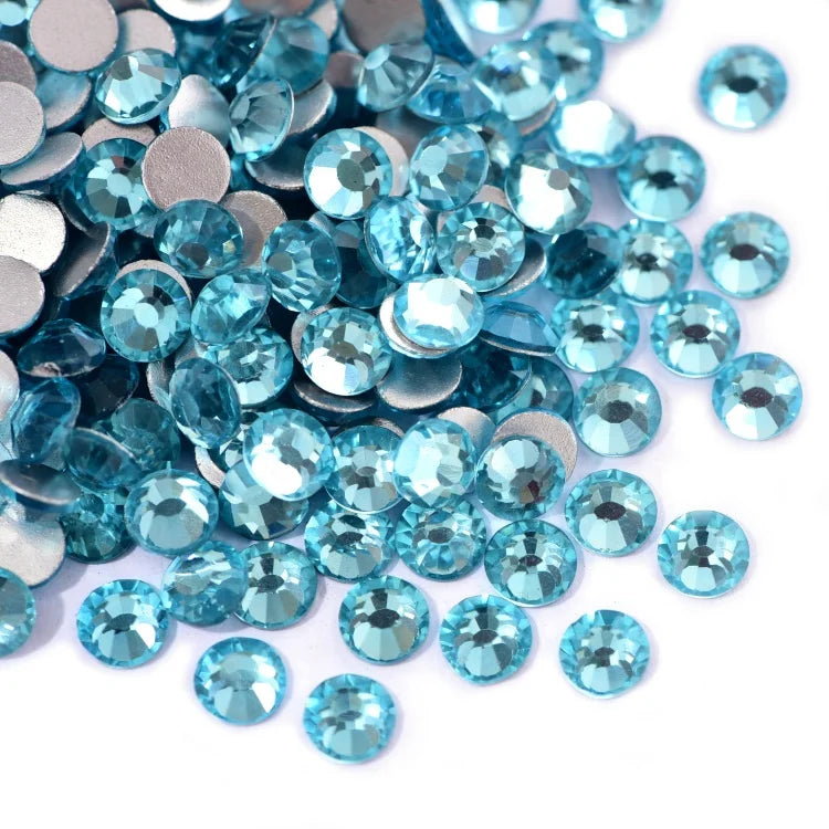 Oleeya Crystal AB Colorful Non Hotfix Rhinestone Flatback Glass Stone Nail Rhinestones Diamond for DIY Decorations SS3-SS50