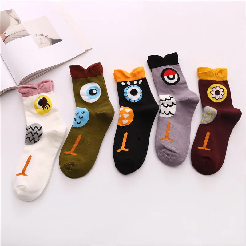 Custom Fashion Wholesale New Cotton Animal Straight Ankle Socks Cartoon Cute Animal Socks Women