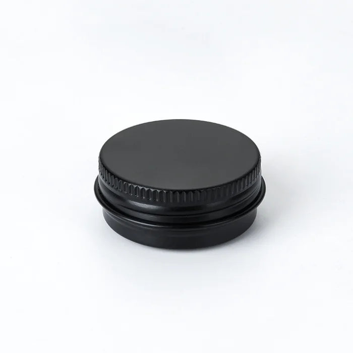 Stock Refillable Black Skincare Container 15ML 15g 40*18mm Empty Screw Metal Cosmetic Packaging Storage Balm Tin Aluminum Jar