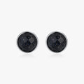 Pure 925 Sterling Silver Vintage Natural Aventurine Round Circle Stud Earrings