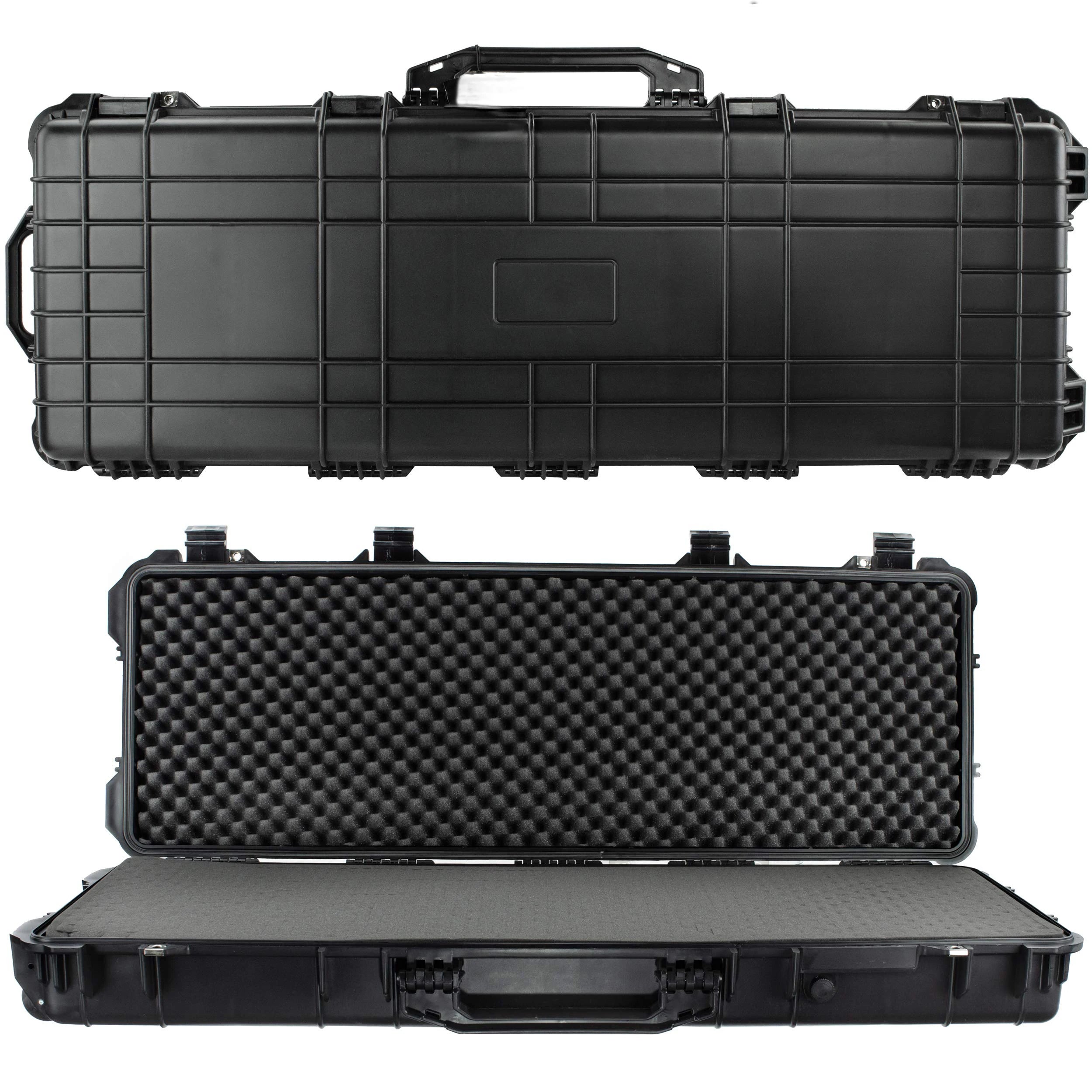 Protective Roller Tactical Hard Case with Foam Waterproof & Crushproof Plastic