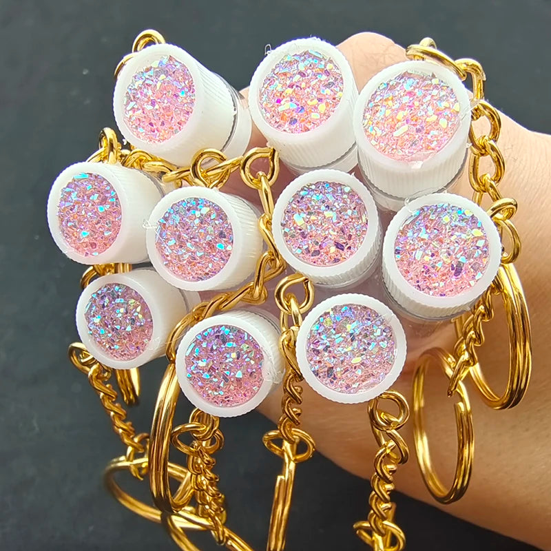 Wholesale Custom Mascara Eyelash  Spoolies Lash Extension Brushes Lash Applicator Disposable Wand with Keychain