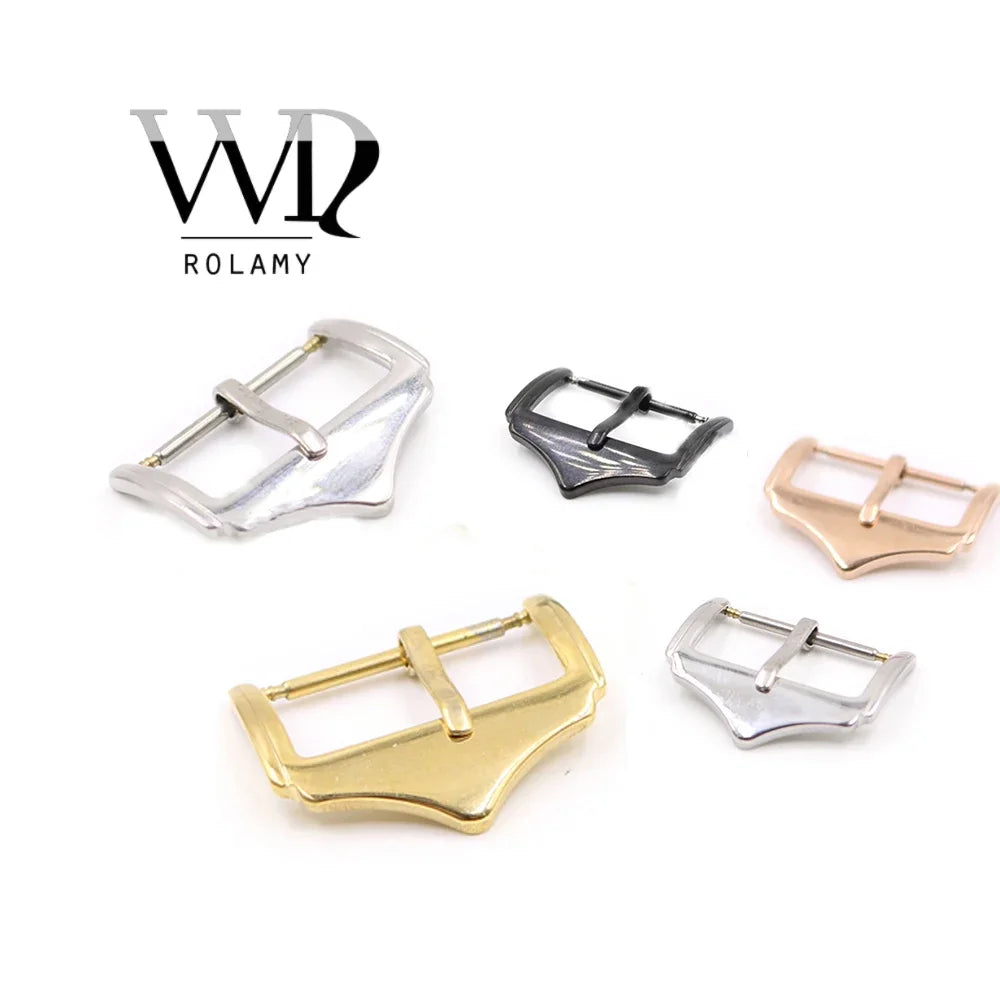 Wholesale 316L Stainless Steel Sport Watch Buckle 14-22mm Replacement Tongue Pin in Silver Black Rose Gold and 2mm Thickness