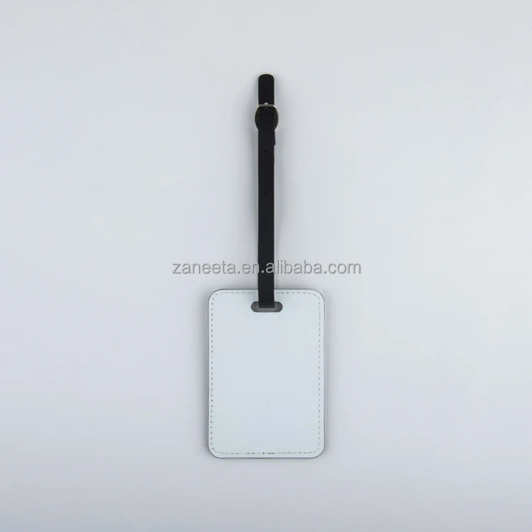Custom Luggage Tag  Sublimation Bag Tag Printed Sublimation Blank PU Luggage Tag