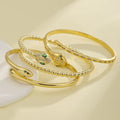 Luxury Brass 16K Gold Plates Fine Jewelry Snake Bracelets Bangles Jewelry Women Indian