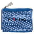 RUTH Natural Linen Canvas Recycled Cotton Travel Cosmetic Pouch Makeup Bag Zipper Closure Letter Pattern Medium Size Daily Use