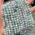 Wholesale Natural Burma Jade Gemstone 4mm 6mm 8mm 10mm Round Smooth Myanmar Jade Beads for Jewelry Making