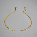 BFN011 Wholesales Fashion Gold Plated Thickness Flat Snake Chain Necklace Fashion Lady Round Brass Chain Choker Necklace