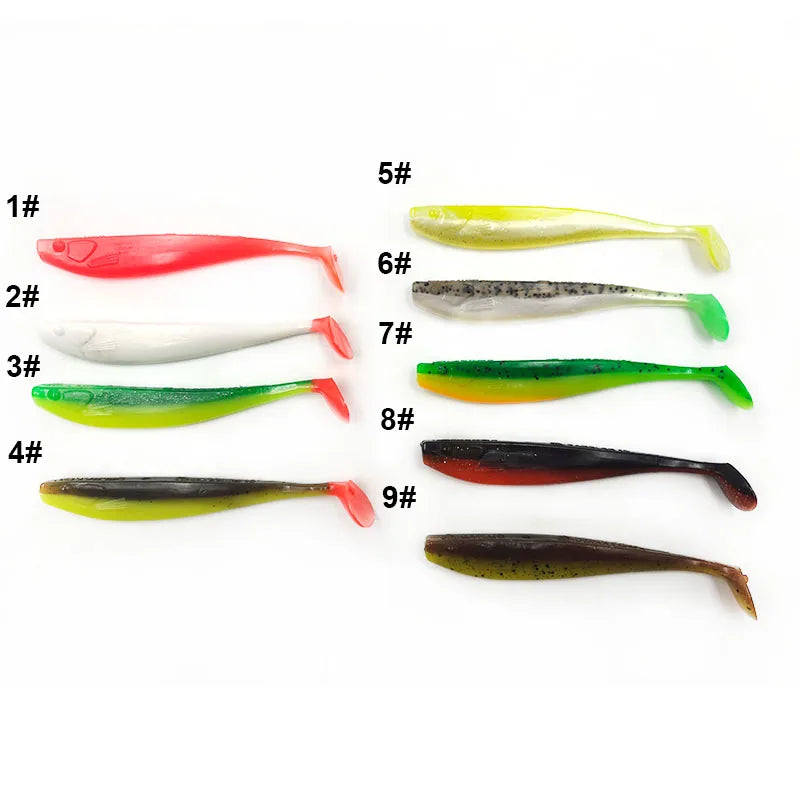 Alpha 120mm 9g PVC Paddle Tail Soft Plastic Fishing Lures for Saltwater Freshwater River & Lake
