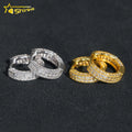Factory Outlet Cheapest Price Gold Plated 925 Sterling Silver Iced Out VVS Diamond Moissanite  Hoop Earrings Ready to Ship