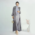 Loriya 2026 Latest Ladies Abaya Islamic Clothing Shining Summer 2 Piece Abaya Set Modest Dresses Women Abaya