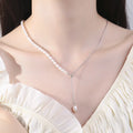 925 Sterling Silver Snake Chain Luxury Handmade Freshwater Pearl Beaded Choker Necklaces for Women