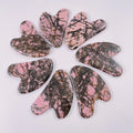Huiying Highly Polished Rhodorite Jasper Heart Shape Gua Sha Physical Therapy Tool