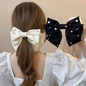 High Quality Popular Korean Custom Fabric Big Bows Women Girls Hair Clips Hair Accessories