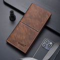 Casual Men's Money Clip Fashion Splicing Large Capacity Multi-card Thin Holding Bag Long Men's Wallet