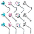 Gaby New Popular Stainless Steel Nose Ring Circular Star Heart Nose Rings for Women Wholesale Colored Face Piercing Jewelry