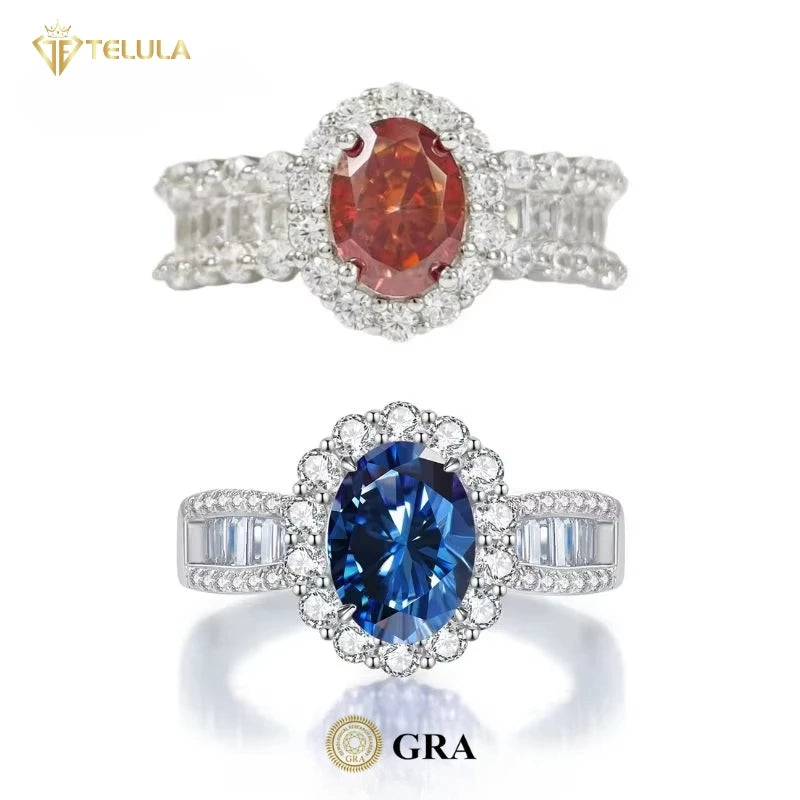 1.5ct 2ct Moissanite Ring 925 Sterling Silver 18K Gold Plating Wedding Diamond Rings Engagement Bride Jewelry