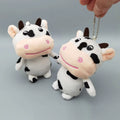 Cute Cow Keychain Plush Toys Cartoon 3D Soft Stuffed Animal Toys Cow Key Chains Pendant Claw Machine Toys Plush Doll Wholesale