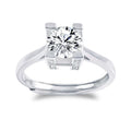 Wholesale Fashion 1carat 6.5mm Round Cut D VVS1 Moissanite 925 Silver Engagement Ring