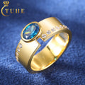 Trendy Minimalist Plain Gold Style Gold Plated 925 Sterling Silver VVS Moissanite Wedding Band Ring for Men Women
