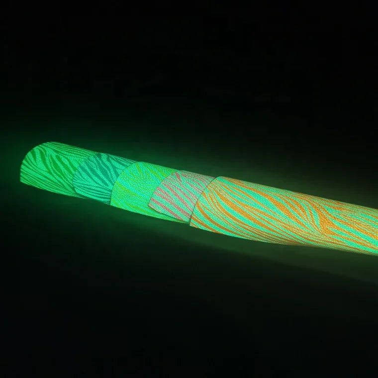 New Arrival Luminous Fluorescent Faux Pu Leather Waterproof Glow in the Dark Decorative Football Craft Bags & Garments