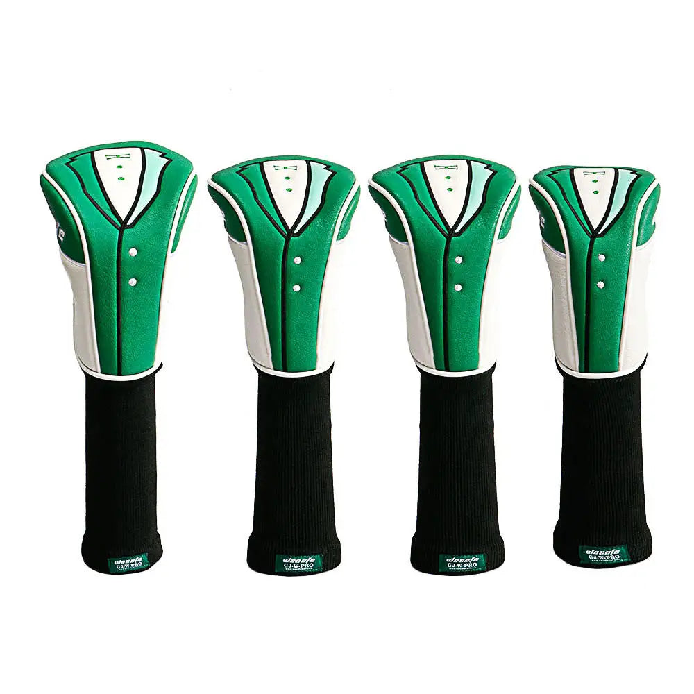 Factory ODM OEM Fully Wrapped Protective PU Leather Protective Driver Fairway UT Embroidery Custom Golf Club Head Cover