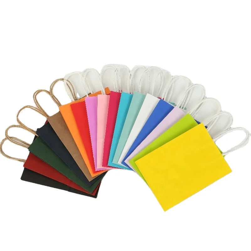 Customized Luxury Kraft Paper Bag with Handles for Retail Shopping or Gift Personalized with Your Own Logo