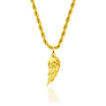 Hot Selling Angel Wing Pendant Stainless Steel 18k Gold Plated Feather Charm Hiphops Women Men Angel Wing Necklace