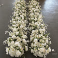 Modern Style Rose Peony Orchid Wedding Backdrop Arch Frame Floral Row Runner for Party Event Decor