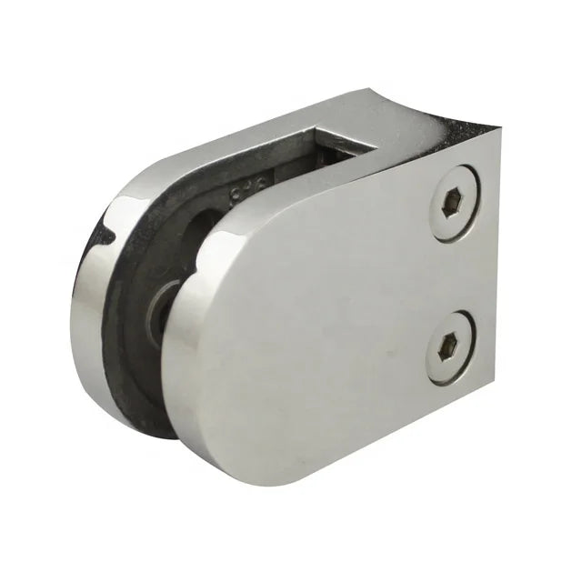 ZD Balcony Glass Clip Handrail Bracket Railing Holder Stainless Steel 316 304 Hardware Pipe Round Back Clamp