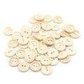 Factory Sale Good Quality Natural Color Round 15mm 20mm 25mm 2-Hole Custom Flatback Wood Buttons for DIY Sewing Craft