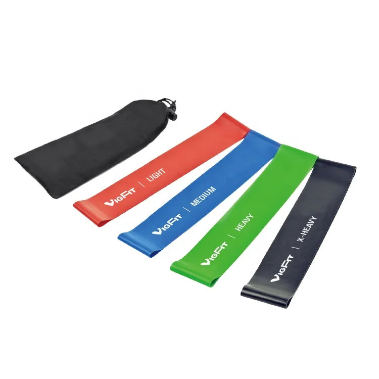 Hot Selling 5 Pieces Pack Sports Resistance Training Bands Elastic Latex Rubber Resistance Band Set Custom logo