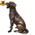 Garden Decoration Metal Craft Animal Copper Brass Dog Statue Modern Sitting Life Size Bronze German Shepherd Dog Statue