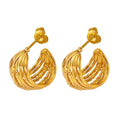 2023 Fashion Women OmenHigh Quality Copper Brass Gold Flat Stud Earrings for Womens Bride Dangle Jewelry Earrings